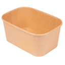 Contenedores Rectangulares 1000 Ml 320 + 30 Pe G/M2 17,3X12,3X7,5 Cm Natural Kraft (300 Unid.)
