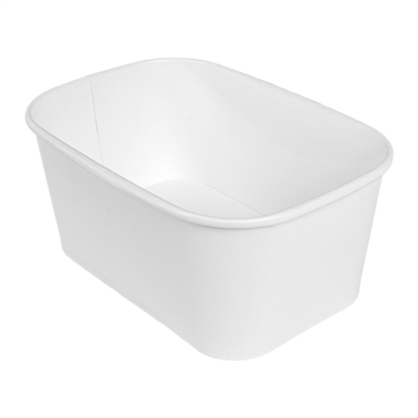 CONTENEDORES RECTANGULARES 1000 ML 320 + 26 PE G/M2 17,3x12,3x7,5 CM BLANCO KRAFT (300 UNID.)