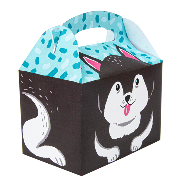 CAJAS MENU INFANTIL "HUSKY" 320 G/M2 15,5x10,5x17,5 CM CUATRICROMÍA CARTONCILLO (300 UNID.)