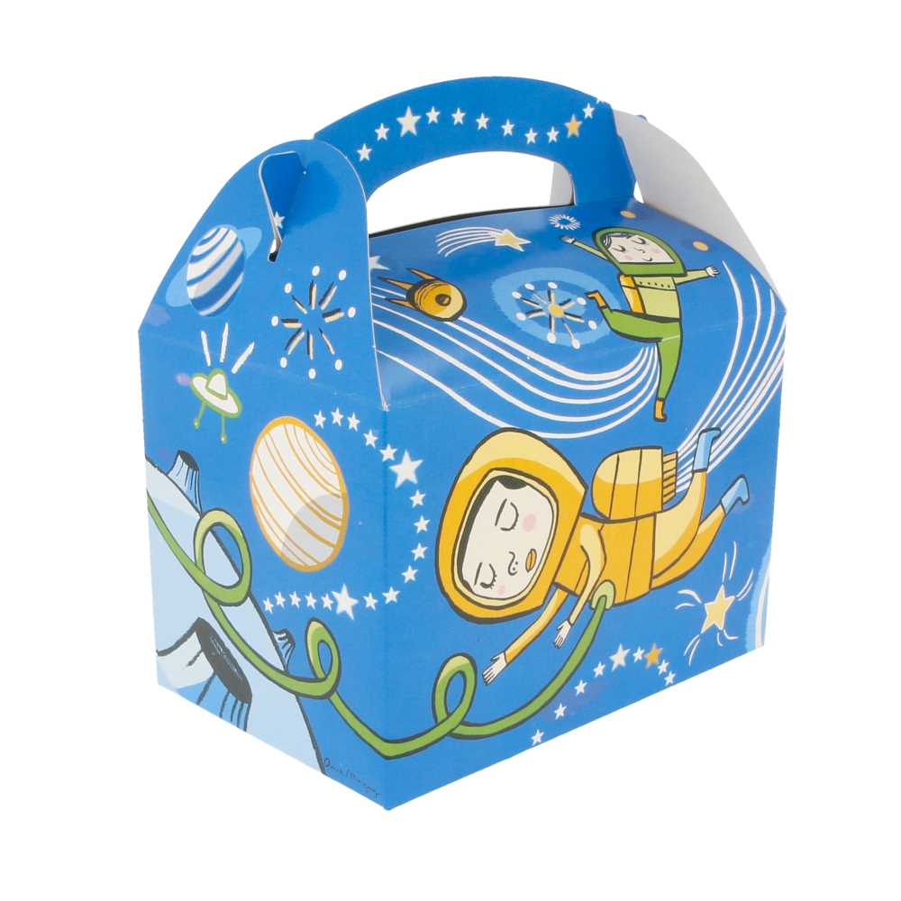 CAJAS MENU INFANTIL "ESPACIO" 320 G/M2 15,50x10,50x17,50 CM CUATRICROMÍA CARTONCILLO (300 UNID.)