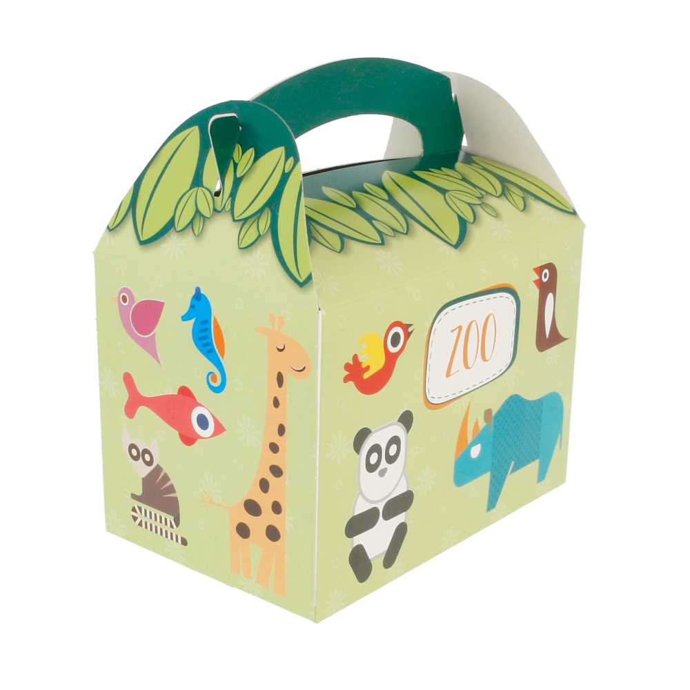 [210.52] CAJAS MENU INFANTIL 'ZOO' 320 G/M2 15,50x10,50x17,50 CM CUATRICROMÍA CARTONCILLO (300 UNID.)