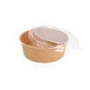 COMBO ENSALADERAS + TAPAS PET 1300 ML - 43,3 oz 320 + 18 PE G/M2 Ø 18,4/16x6,6 CM NATURAL KRAFT (200 UNID.)
