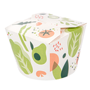 ENVASES PARA ENSALADAS 'SALAD' 1000 ML 305 + 18 PE G/M2 Ø12,3x8,5 CM BLANCO CARTONCILLO (300 UNID.)