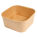 CONTENEDORES CUADRADOS 1410 ML 320 + 26 PE G/M2 16,7x16,7x7,5 CM NATURAL KRAFT (300 UNID.)