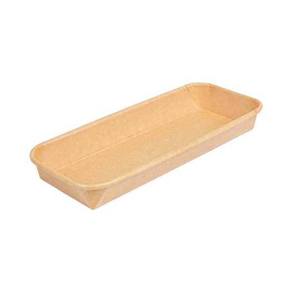 [268.84] RECIPIENTES PARA "SUSHI" 20PE + 280 +16PE G/M2 22,1x9,1x2,4 CM NATURAL KRAFT (600 UNID.)