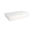 CAJAS "LUNCH BOX" TAPA 'THEPACK' 1700 ML (54 oz) 230 G/M2 27,5x16,5x5 CM BLANCO CARTÓN ONDULADO NANO-MICRO (240 UNID.)