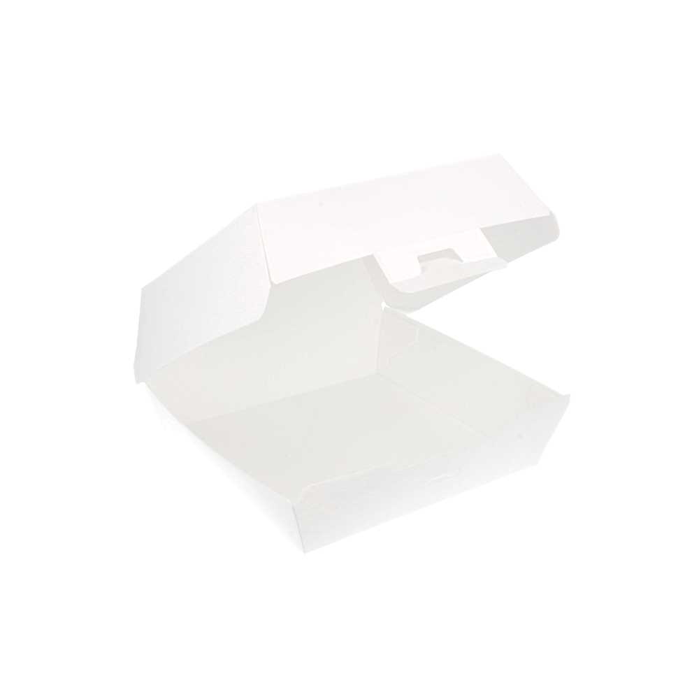 CONCHAS HAMBURGUESA 'THEPACK' 230 G/M2 14,2x13,7x6,1 CM (L) BLANCO CARTÓN ONDULADO NANO-MICRO (500 UNID.)