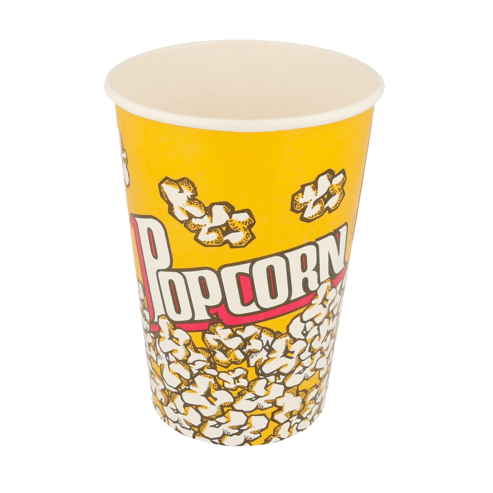 Recipientes Popcorn 1380 Ml 230 +20 Pe G/M2 Ø 12/8,8X17,5 Cm Cartoncillo (500 Unid.)