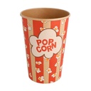 RECIPIENTES POPCORN 1380 ML 230 +20 PE G/M2 Ø 12/8,8x17,5 CM KRAFT (500 UNID.)