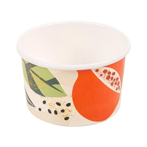 [269.75] TARRINAS HELADOS 'AMALFI' 70 ML 210 + 18 PE G/M2 Ø6,5x3,9 CM BLANCO CARTONCILLO (2000 UNID.)