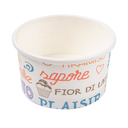 TARRINAS HELADOS 'PAROLE' 70 ML 210 + 18 PE G/M2 Ø6,5x3,9 CM BLANCO CARTONCILLO (2000 UNID.)