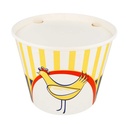 Cubos Pollo + Tapas 4500 Ml 15Pe + 380 + 18Pe G/M2 Ø 21,6/16X16,8 Cm Blanco Cartón (120 Unid.)