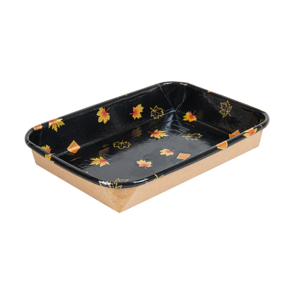 [268.87] Recipientes Para "Sushi" 20Pe + 280 +16Pe G/M2 16,5X11,5X2,4 Cm Negro Kraft (600 Unid.)