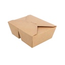 CAJAS AMERICANAS 2 COMPART. 690 + 530 ML 300 + 20 PE G/M2 17,8x13,7x6,4 CM NATURAL KRAFT (200 UNID.)