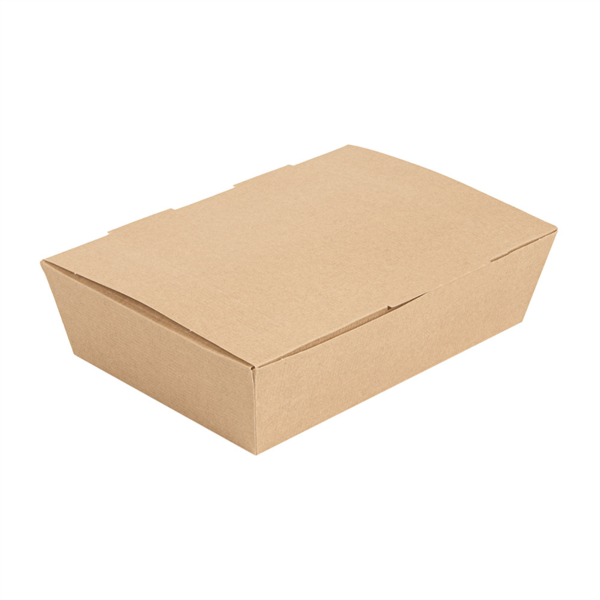 [235.15] Cajas "Lunch Box" Tapa 'Thepack' 1000 Ml (32 Oz) 220 G/M2 20,5X14,6X5 Cm Natural Cartón Ondulado Nano-Micro (360 Unid.)