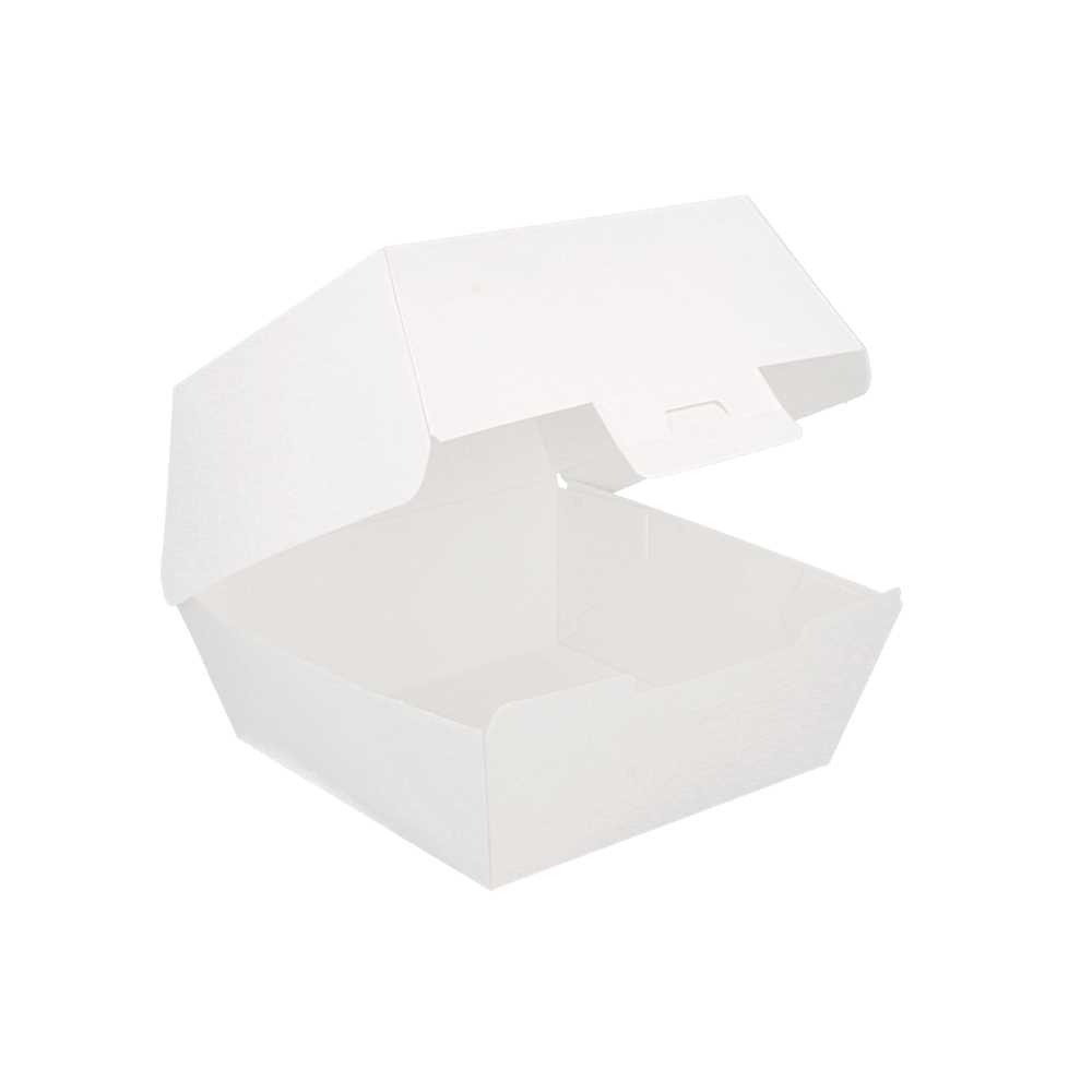 CONCHAS HAMBURGUESA 'THEPACK' 230 G/M2 14,4x13,6x9,2 CM (L+) BLANCO CARTÓN ONDULADO NANO-MICRO (500 UNID.)