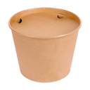 CUBOS POLLO + TAPAS 4500 ML 337 + 18PE G/M2 Ø 21,6/16x16,6 CM NATURAL KRAFT (120 UNID.)