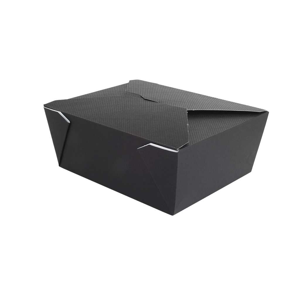 CAJAS AMERICANAS MICROONDABLES 'THEPACK' 1350 ML 230 + 12PP G/M2 15,2x12,1x6,5 CM NEGRO CARTÓN ONDULADO NANO-MICRO (300 UNID.)