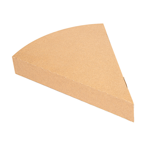 ENVASES PIZZA TRIANGULARES 'THEPACK' 220 G/M2 18x23x3 CM NATURAL CARTÓN ONDULADO NANO-MICRO (500 UNID.)
