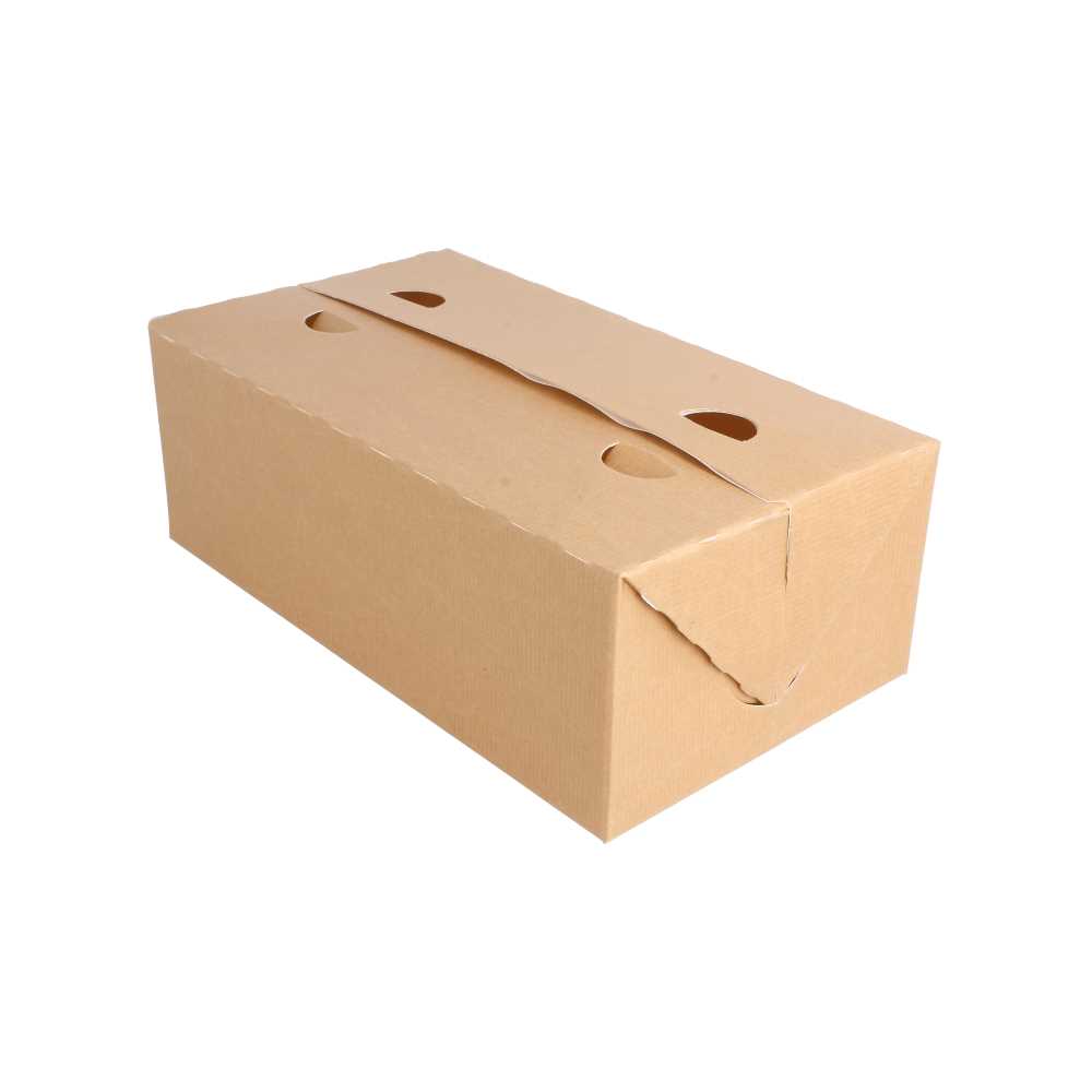 [256.66] CAJAS COMIDA PARA LLEVAR 'THEPACK' 2 L 240 G/M2 13x23x8 CM NATURAL CARTÓN ONDULADO NANO-MICRO (300 UNID.)