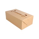 Cajas Comida Para Llevar 'Thepack' 2 L 240 G/M2 13X23X8 Cm Natural Cartón Ondulado Nano-Micro (300 Unid.)