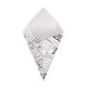 CUCURUCHOS FRITAS 'THEPACK TIMES' 250 G 230 G/M2 15,7x26,8 CM BLANCO CARTÓN ONDULADO NANO-MICRO (1200 UNID.)