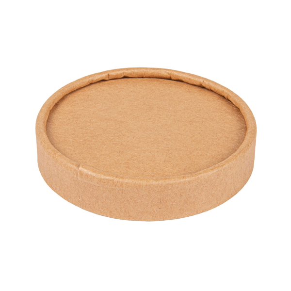 Tapas Tarrinas Helados 120 Ml 280 + 18 Pe G/M2 Ø7,7 Cm Marrón Cartoncillo (1000 Unid.)