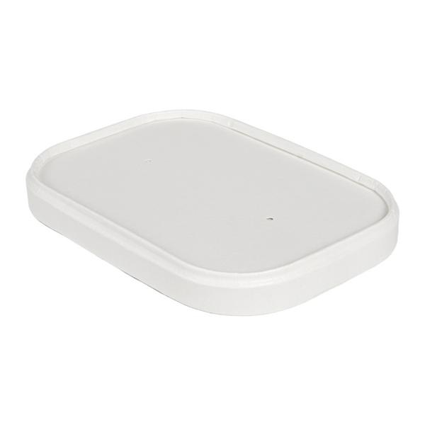 Tapas Para Contenedores 266.26/27/28 320 + 30 Pe G/M2 17,3X12,3X2 Cm Blanco Kraft (300 Unid.)