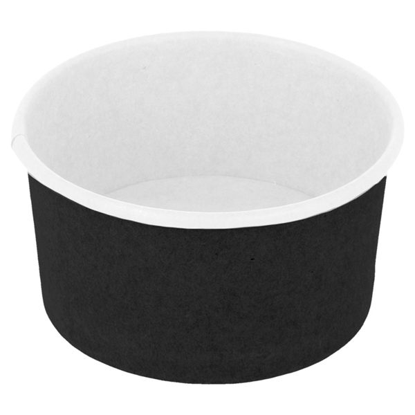 [226.52] TARRINAS HELADOS 90 ML 210 + 18PE G/M2 Ø 7,2x4 CM NEGRO CARTONCILLO (2000 UNID.)
