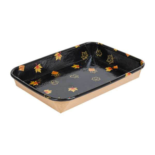 [268.89] Recipientes Para "Sushi" 20Pe + 280 +16Pe G/M2 18,5X12,9X2,4 Cm Negro Kraft (600 Unid.)