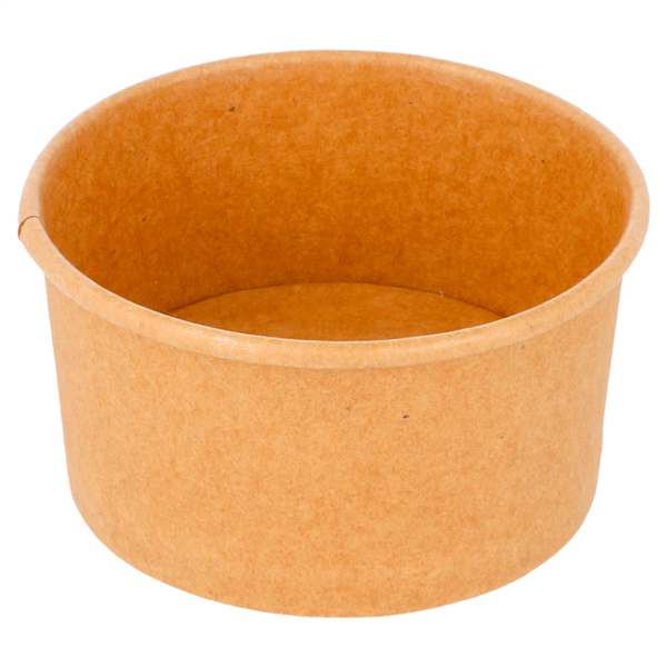 [222.88] Tarrinas Helados 90 Ml 210 + 18 Pe G/M2 Ø7,2X4 Cm Marrón Cartoncillo (2000 Unid.)
