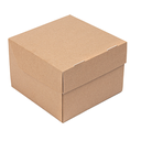 CONCHAS HAMBURGUESA 'THEPACK' 240 G/M2 15,5x15,5x11,5 CM (XXL) NATURAL CARTÓN ONDULADO NANO-MICRO (300 UNID.)