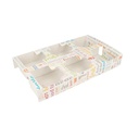 BANDEJAS TRANSPORTE 6 VASOS 'PAROLE' 450 G/M2 27,5x16x4 CM BLANCO CARTONCILLO (400 UNID.)
