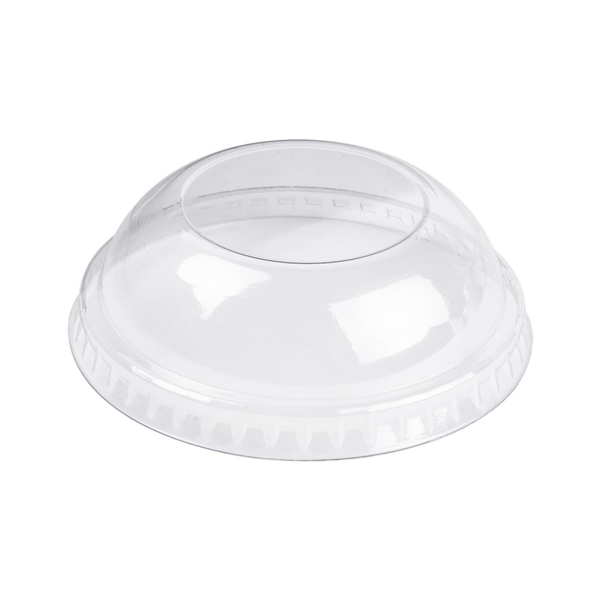 [205.28] TAPAS CÚPULA PARA RECIPIENTES 230.27/222.89/217.58 Ø 7,7 CM TRANSPARENTE PET (2000 UNID.)
