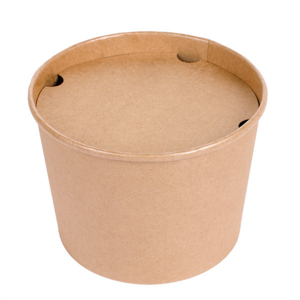 [257.87] CUBOS POLLO + TAPAS 1920 ML 337 + 18PE G/M2 Ø 16,8/13,9x12,3 CM NATURAL KRAFT (300 UNID.)