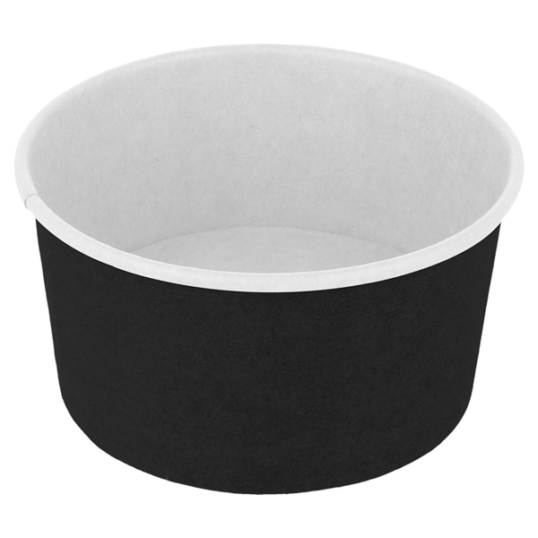 [226.54] TARRINAS HELADOS 150 ML 250 + 18PE G/M2 Ø 8,5x4,5 CM NEGRO CARTONCILLO (2000 UNID.)