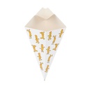 Cucuruchos Con Pestaña 'Thepack Chips' 100 G 230 G/M2 21X12,5 Cm Blanco Cartón Ondulado Nano-Micro (1600 Unid.)