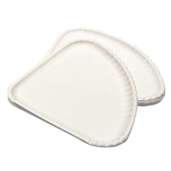 [169.20] PLATOS TRIANGULARES 300 G/M2 30x21 CM BLANCO CARTÓN (500 UNID.)