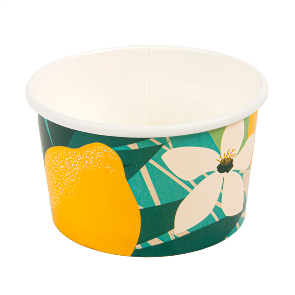 TARRINAS HELADOS 'AMALFI' 180 ML 250 + 18 PE G/M2 Ø 8,7x5,2 CM BLANCO CARTONCILLO (2000 UNID.)