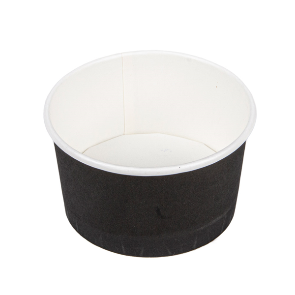 [226.55] TARRINAS HELADOS 180 ML 250 + 18PE G/M2 Ø 8,7x5,2 CM NEGRO CARTONCILLO (2000 UNID.)