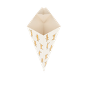 CUCURUCHOS CON PESTAÑA 'THEPACK CHIPS' 250 G 230 G/M2 16,5x27 CM BLANCO CARTÓN ONDULADO NANO-MICRO (1200 UNID.)