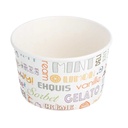 TARRINAS HELADOS 'PAROLE' 240 ML 250 + 18 PE G/M2 Ø9,4x5,5 CM BLANCO CARTONCILLO (2000 UNID.)