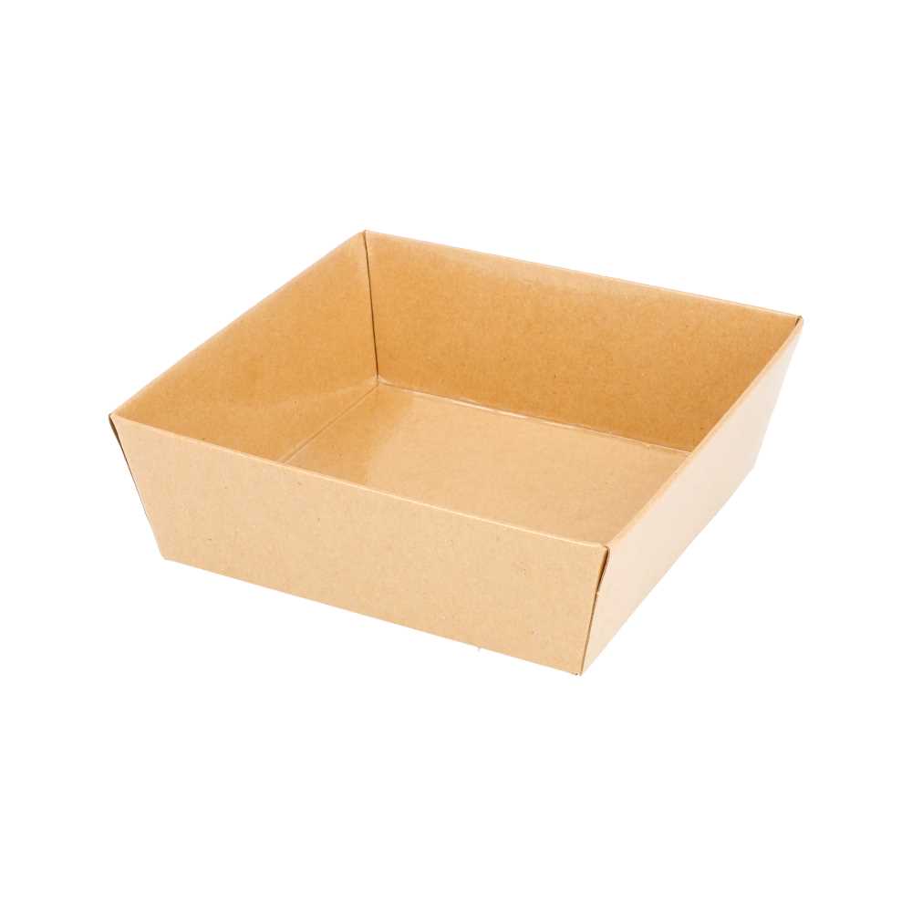 [224.85] Barquillas 250 + 12,5 Pe G/M2 10,5X10,5X3,5 Cm Natural Kraft (1000 Unid.)
