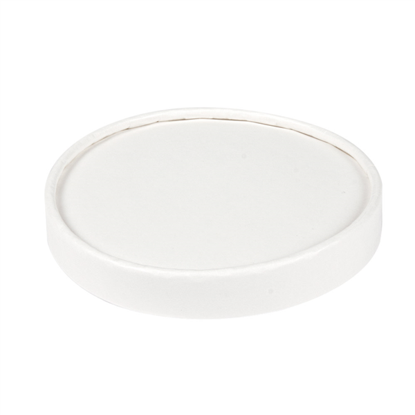 [233.35] TAPAS TARRINAS HELADOS 300 ML 280 + 18 PE G/M2 Ø10 CM BLANCO CARTONCILLO (1000 UNID.)