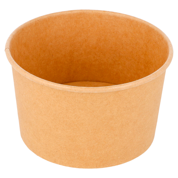Tarrinas Helados 240 Ml 250 + 18 Pe G/M2 Ø9,4X5,5 Cm Marrón Cartoncillo (2000 Unid.)