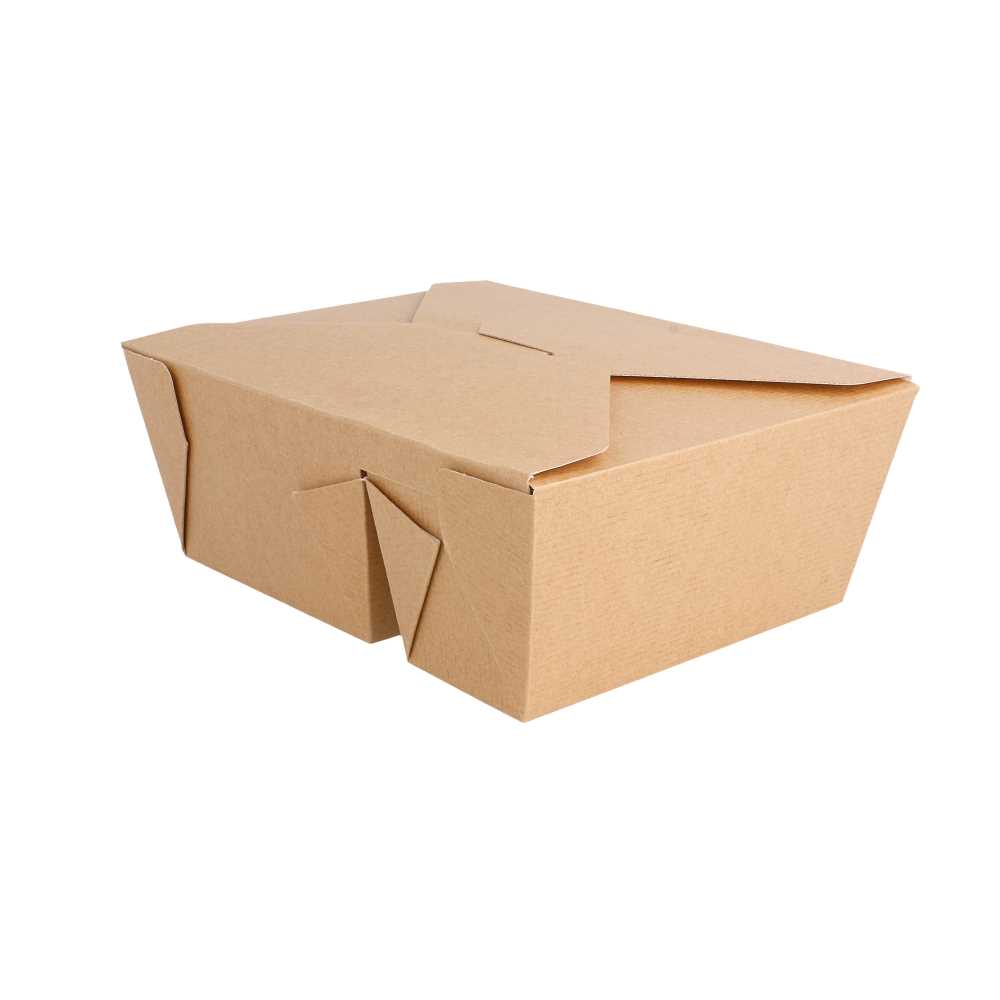 CAJAS AMERICANAS 2 COMPART. 'THEPACK' 900+450ML 220 + 12PP G/M2 15,2x12,1x6,5CM NATURAL CARTÓN ONDULADO NANO-MICRO (300 UNID.)
