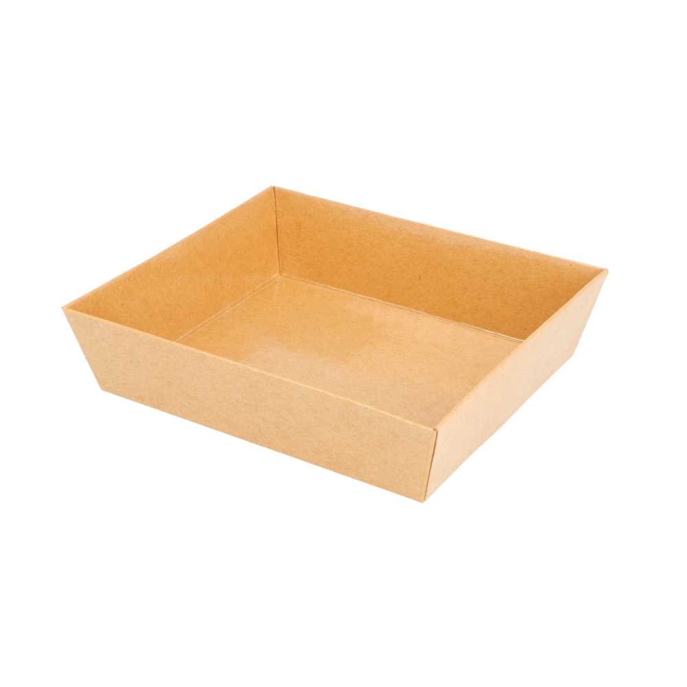 BARQUILLAS 250 + 12,5 PE G/M2 14x13x3,5 CM NATURAL KRAFT (1000 UNID.)