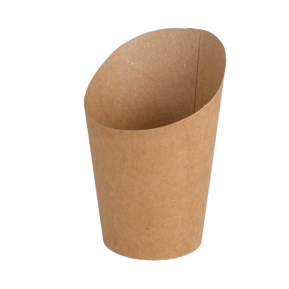 Vasos Fritas Abiertos 'Natural' 9 Oz - 270 Ml 200 + 25Pe G/M2 Ø7X10,5 Cm Marrón Cartoncillo (2500 Unid.)