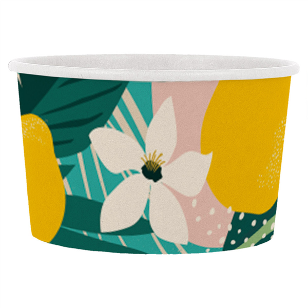 [269.81] Tarrinas Helados 'Amalfi' 300 Ml 250 + 18 Pe G/M2 Ø10X5,5 Cm Blanco Cartoncillo (2000 Unid.)