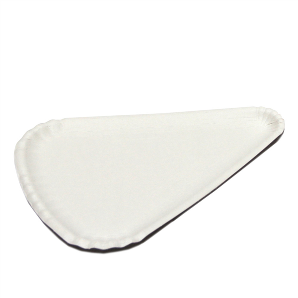 [169.25] Platos Triangulares 300 G/M2 24X18 Cm Blanco Cartón (1000 Unid.)